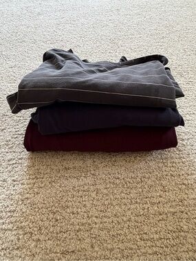 Set of 3 Lululemon Back in Action long sleeve tees, size 8